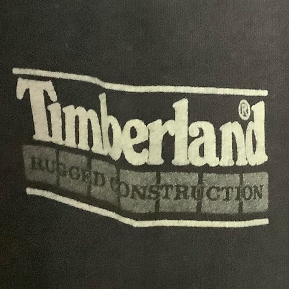 Mens Large - Vintage Timberland Logo T-Shirt Reflective Navy Blue Made In USA - Picture 3 of 7